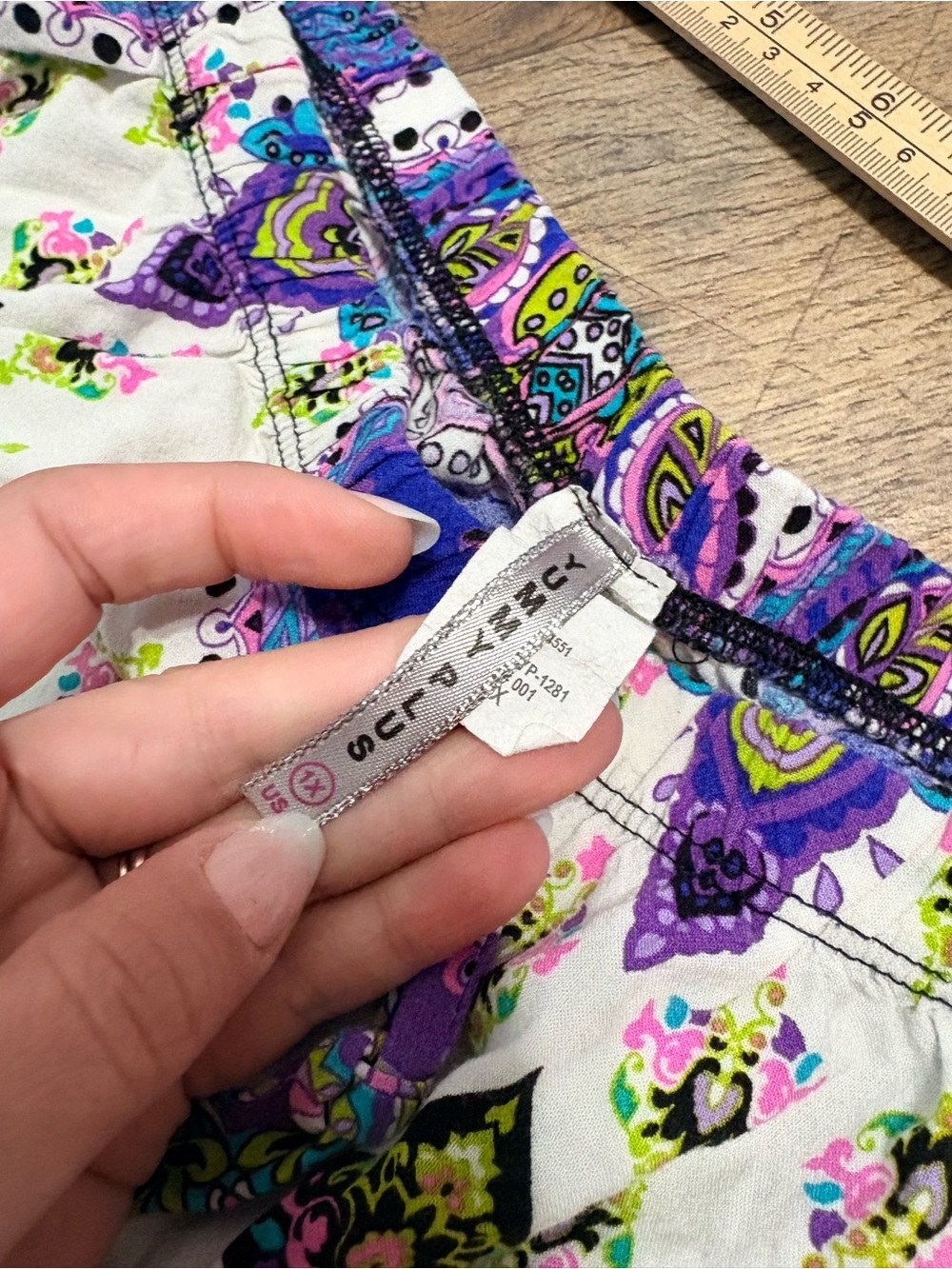 Yummy Plus Women’s Boho Paisley Wide Leg Palazzo Pants Size XL Purple Festival - Picture 6 of 8